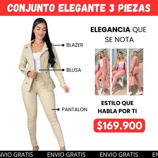 Conjunto Elegante 3 Piezas
